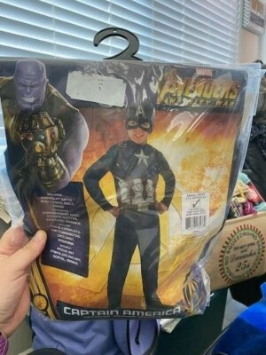 Disfraz de Capitán América Marvel Avengers Infinity War para niños talla pequeña 4-6 ¡¡Nuevo!!! Foto 1 de 3