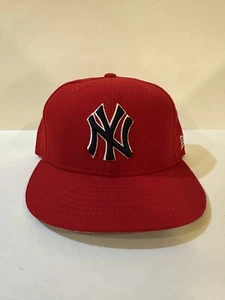 Vintage 2000’s New York Yankees New Era Fitted Hat Size 7 1/8 5950 Fred Durst NY - Picture 1 of 8