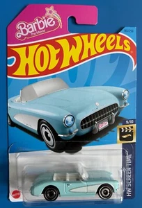 2023 HOT WHEELS SCREEN TIME SERIES BARBIE 1956 CORVETTE Pastel Blue - Picture 1 of 2
