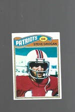 1977 TOPPS FOOTBALL CARD-#165-STEVE GROGAN-EX