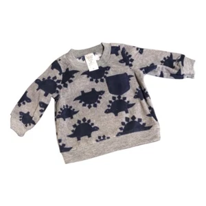 Sudadera Carter's Gris y Azul Estampado Dinosaurio Nueva en Caja Just One You - Imagen 1 de 4