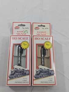 Two New 2) Model Power 1678 HO Scale Railroad Signal Brass  4 Way Wired Switch - Picture 1 of 2