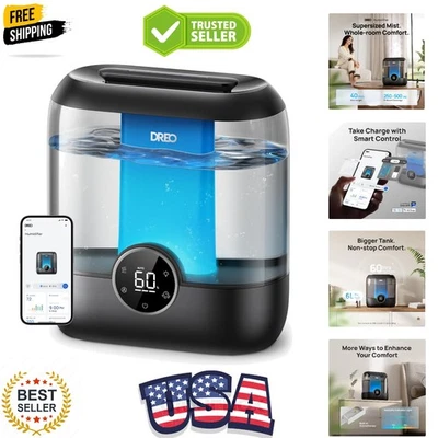 Large Room Smart Humidifier 6L with Night Light - Perfect for Sleep & Relaxation - Image 1 of 4