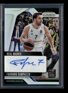 Facundo Campazzo 2024-25 Panini Prizm EuroLeague Signature Silver Prizm [zey1 - Picture 1 of 2