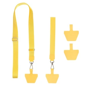 2Pcs Phone Lanyard with Wrist Strap and 4 Patches, Yellow - Zdjęcie 1 z 6