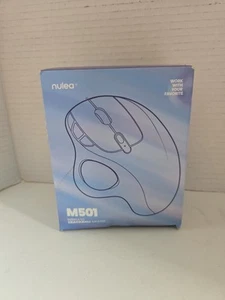 Nulea M501 Wireless Ergonomic Trackball Mouse USB-C Rechargeable Black Red - Picture 1 of 1