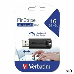 Pendrive Verbatim Pinstripe Schwarz 16 GB [10 Stück] - Bild 1 von 2