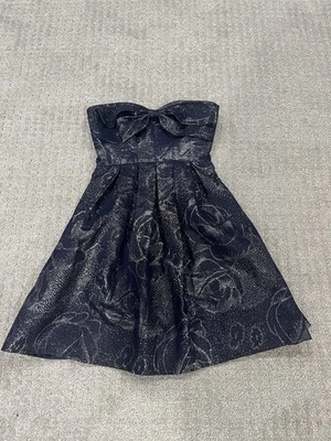 Vintage Rebecca Taylor Party Dress Silk Blend Strapless Shiny Women’s Size XXS - Image 1 of 4