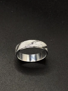 925 Sterling Silver Men’s Wedding Band Ring Size 9.5 - Picture 1 of 13