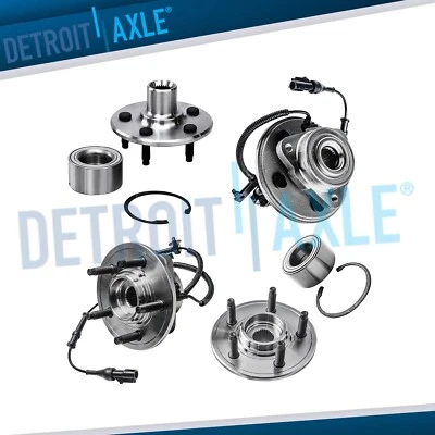 Front + Rear Wheel Bearing & Hub for 2006-2010 Ford Explorer Mercury Mountaineer - Image 1 of 4