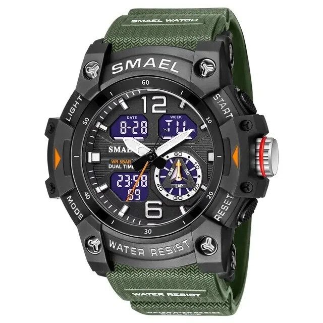 SMAEL Mens Sports Watch Waterproof Quartz Analog Digital Military Wrist Watches✔ - Image 1 of 4