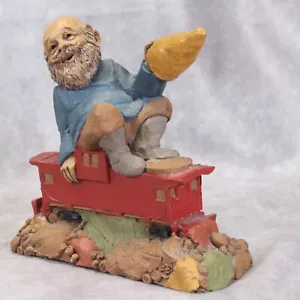 Tom Clark 1995 Gnome Harry #33 Sitting on a Train Cairn Studio - Bild 1 von 6