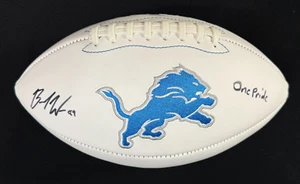 Brock Wright Signed & Inscribed Detroit Lions Football JSA COA - Picture 1 of 5