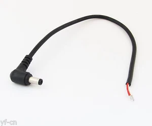 10pcs 1ft 5.5x2.5mm 2.5mm CCTV DC Power Plug Right Angle 90D Single Cord Cable - Picture 1 of 2