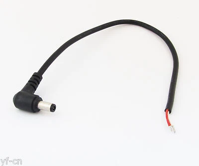10pcs 1ft 5.5x2.5mm 2.5mm CCTV DC Power Plug Right Angle 90D Single Cord Cable - Image 1 of 2