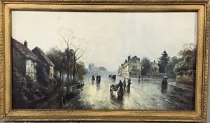 James Gozzard gocciolina giorno doccia 20"" x 11"" arte antica - Foto 1 di 18