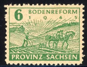 Alemania Sajonia 1945 reforma agraria Michel# 85waA experto Ströh como nuevo en muy buen estado og nh 💥 - Imagen 1 de 2
