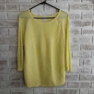 Jaclyn Smith Vintage Lemon Sweater, sz M Detailed, Cutout, Classic - Picture 1 of 5