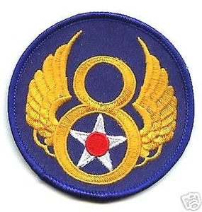 Zweiter Weltkrieg USAAF 8TH Mighty Eighth LUFTWAFFE 8 AAF VIII BOMBER KOMMMAND Aufbügeln PATCH - Bild 1 von 1