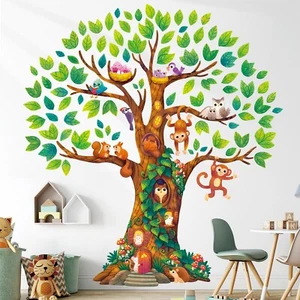 DECOWALL DL4-2303 pegatinas de pared de árbol de bosque gigante para niños dormitorio infantil - Imagen 1 de 7