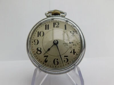 18 size Waltham 17 jewel "P S Bartlett" with unusual conversion dial. Runs well. - Image 1 of 4