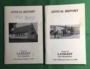 Lot Of 2 Landaff NH New Hampshire Annual Town Reports 1997 1998 - Picture 1 of 7