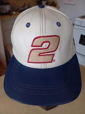 Sombrero de cuero oxidado vintage Wallace #2 NASCAR gorra ajustable persecución auténtico Foto 1 de 4