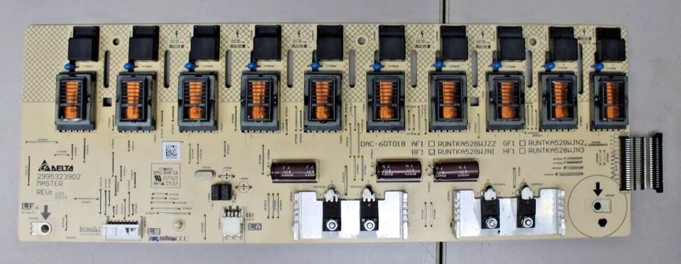 52" SHARP LCD TV LC-52E77UN BACKLIGHT INVERTER RUNTKA528WJN1 - Image 1 of 1