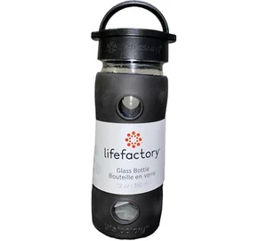 Lifefactory 12-Ounce BPA-Free Glass Water Bottle with Classic Cap and Protective - Picture 1 of 5