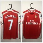 Rosicky #7 Arsenal 2014/15 Medium Home Football Shirt Puma Very Good Condition
