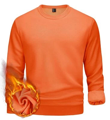 Мужские толстовки с круглым вырезом с длинным рукавом повседневные теплые флисовые пуловер комфортные топы - Изображение 1 из 4