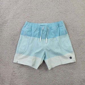 Johnnie-O Boys Swim Trunks (8) Youth Blue Colorblock Performance Pockets Shorts - Picture 1 of 9