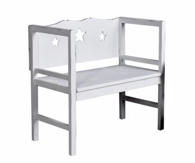 Holzbank Shabby Sitzbank Sterne Gartenbank Küchenbank Vintage Bank Balkonbank - Bild 1 von 4