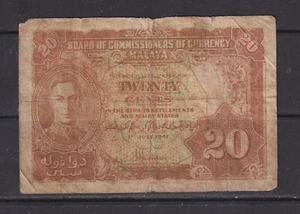 Billete circulado de 20 centavos MALAYA - 1941 - Imagen 1 de 2