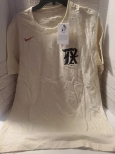 Herren Nike MLB Texas Rangers City Connect Off-White T-Shirt L Neu - Bild 1 von 5