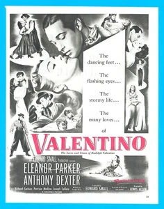 1951 VALENTINO movie advertisement PRINT AD Eleanor Parker Columbia Pictures - Picture 1 of 3