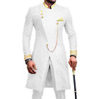 Herren afrikanische Anzüge Dashiki Stickjacke und Hose 2-teiliges Set formelle Outfits