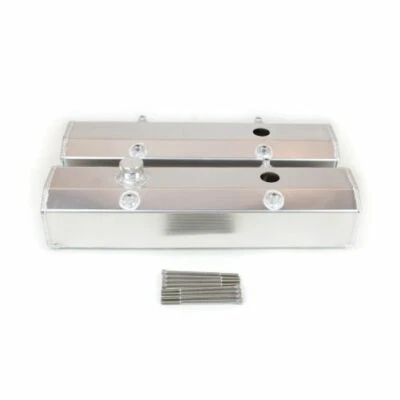 Cubiertas de válvula Canton Racing 65-201 aluminio natural fabricadas altas para Chevy Foto 1 de 3