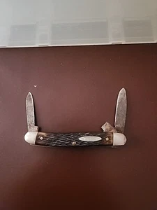 Vintage Sears Craftsman 3 Blade Wood Grain Pocket Knife Made in USA  - Picture 1 of 9