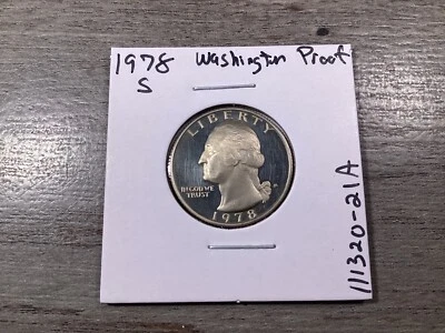 1978 S Washington Proof Quarter 25 Cent Minted In San Francisco 111320 21At - Image 1 of 4