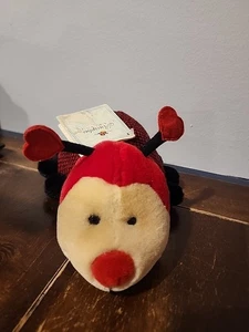 Russplus Treasures Ladybug Plush #58003 With Tags 8" x 6" Russ Hearts Beanie - Picture 1 of 5