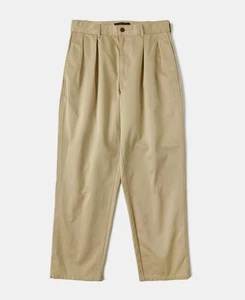 Men's Double-Pleat Relaxed Fit Twill Casual Chino Trousers - Khaki | Olderbest - Picture 1 of 15