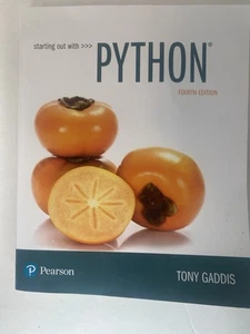 Starting out with Python - Paperback, by Gaddis Tony - 4th Edition W/Access Code - Picture 1 of 6