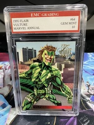 VULTURE SPIDER-MAN FLAIR MARVEL ANNUAL 1995 GRADED 10 CARD #64 MINT VINTAGE - Image 1 of 2