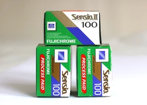 THREE Expired Fujichrome Slide films. E6 reversal film for 35mm SLR cameras. - Picture 1 of 2
