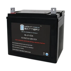 Mighty Max ML-U1 12V 200CCA Battery for Toro LX420 18 HP Lawn Tractor and Mower - Picture 1 of 6