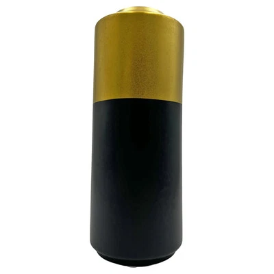 Jarrón moderno de cerámica Bergamo Art de 11 pulgadas de alto negro y dorado Foto 1 de 4