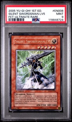 Yugioh Silent Swordsman LV5 Ultimate 1st Edition FET-EN008 PSA 9 BGS CGC EURO - Image 1 of 2