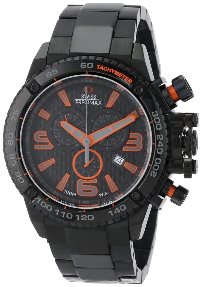 Swiss Precimax Men's SP13245 Watch - Black with Orange Accents - Pre-Owned - Image 1 of 1