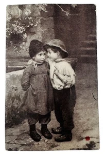 TWO YOUNG BOYS PHOTO – ANTIQUE BLOTTER: GATCHEL & MANNING, PHILADELPHIA - Picture 1 of 3
